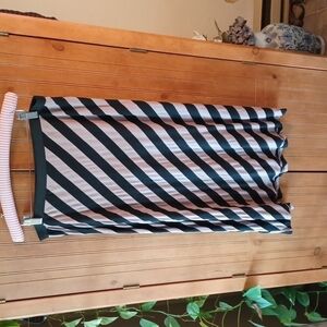 LAVISH A SYMMETRICAL STRIPED SKIRT